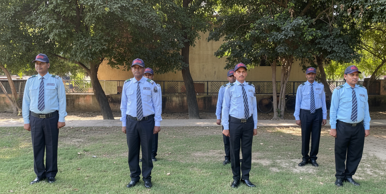 Professional Security Guards Team Providing Corporate and Industrial Security Services in Delhi NCR